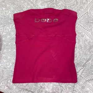 COPY - Strapless hot pink Bebe shirt